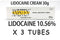 ANESTEN-3 tubes! 10.56% Lidocaine Cream(90g)