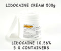 ANESTEN-5 containers(2,500g) 10.56% Lidocaine Cream